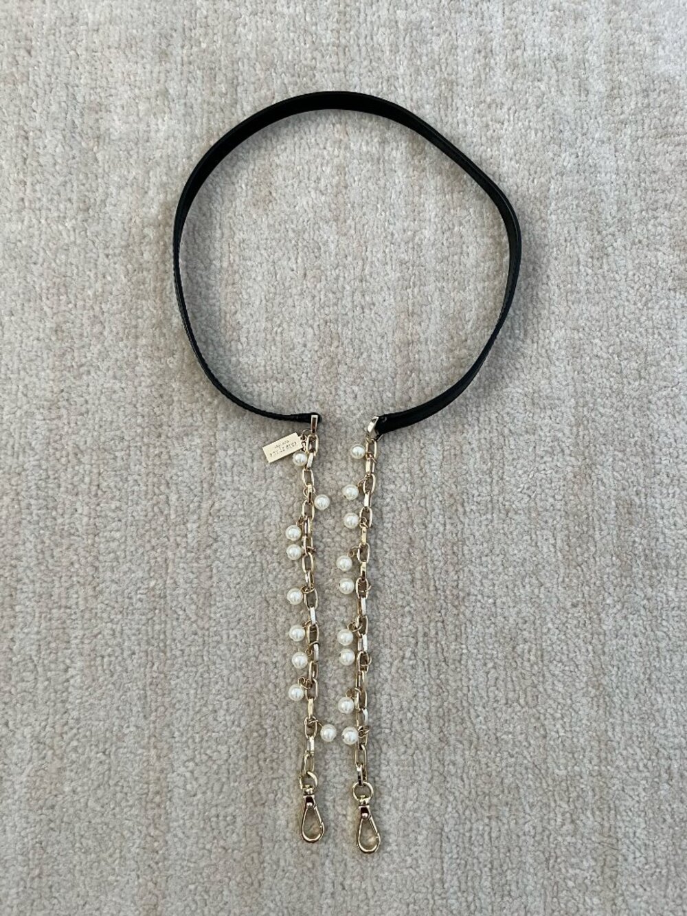 Kate Spade Make it Mine Pearl Crossbody Replacement Purse Strap Black Leather